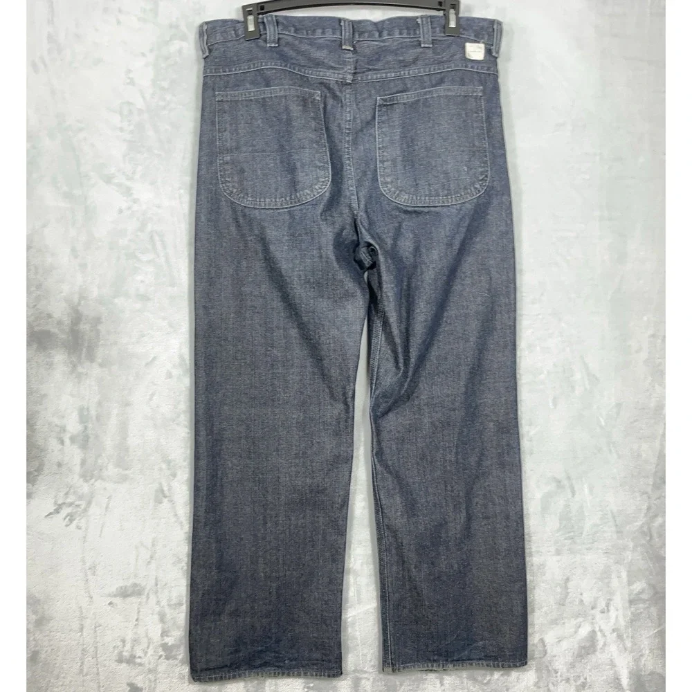 Vintage Gap Worker Jean Blue Denim 38x30 Wide Leg Hip Hop Skater Baggy 90s Y2K